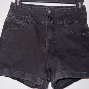 Women's Black Denim Shorts